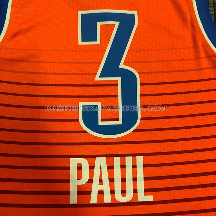 Maillot Oklahoma City Thunder Chris Paul NO 3 Statement 2021 Orange